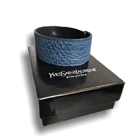 Yves Saint Laurent Blue Leather Bracelet - Picture 2 of 8